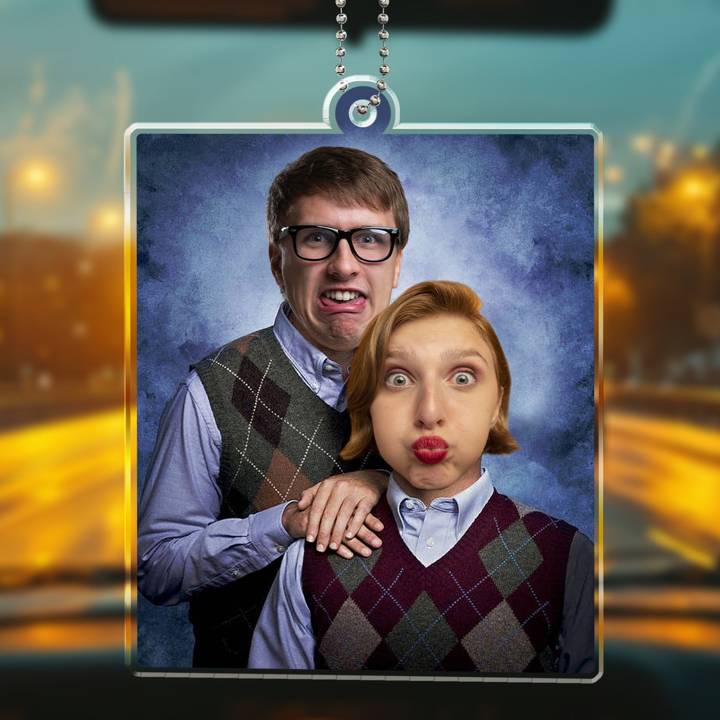 To the Funniest Couple We Know, Ornament with Funny Faces