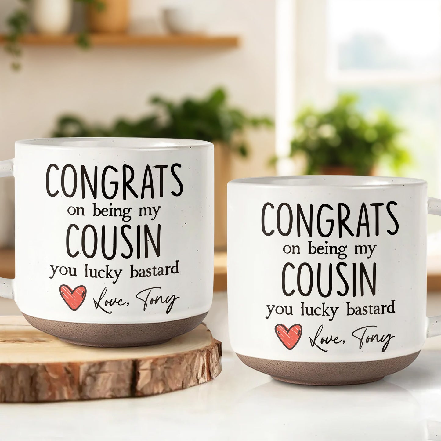 Congrats On Being My Cousin Lucky Bastard With Red Heart
