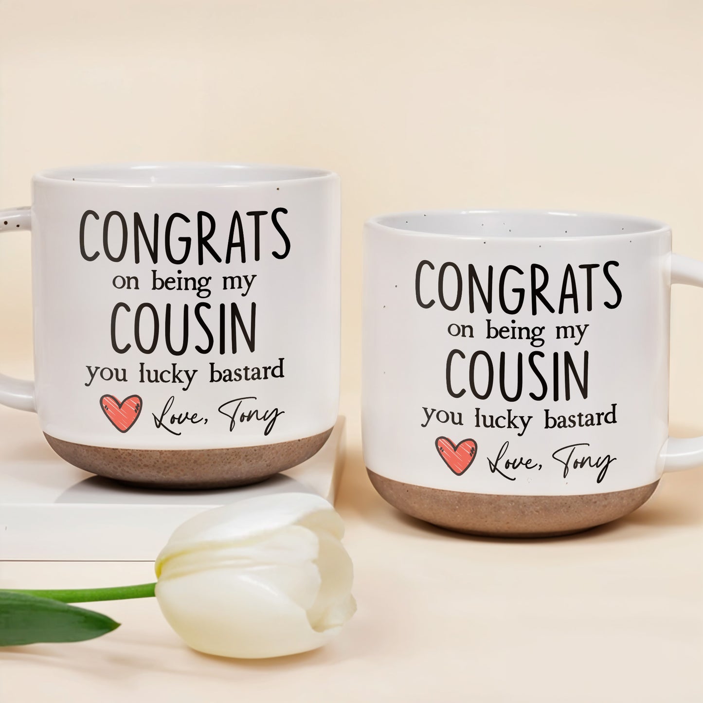 Congrats On Being My Cousin Lucky Bastard With Red Heart