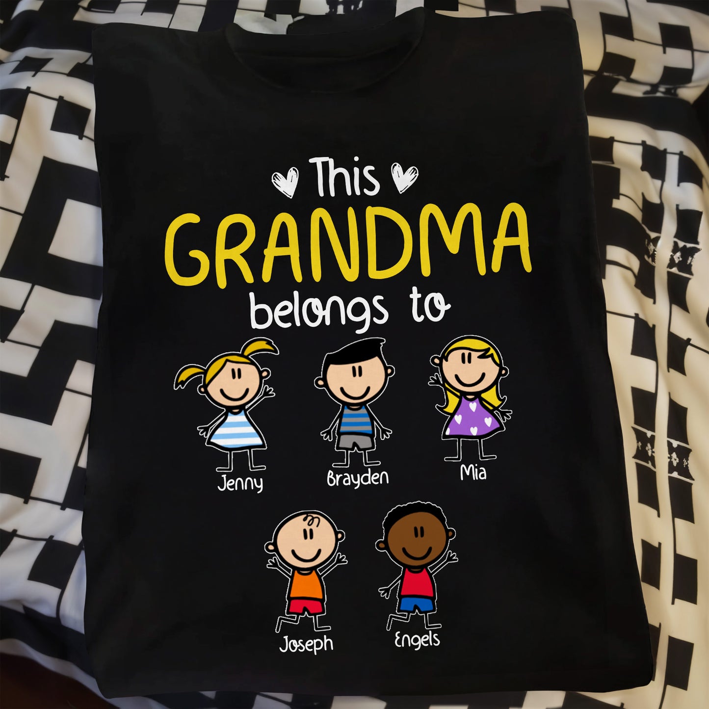 This Grandpa Belong To Cartoon Children - Personalized Custom Unisex T-shirt, Hoodie - FAM294_BBAS
