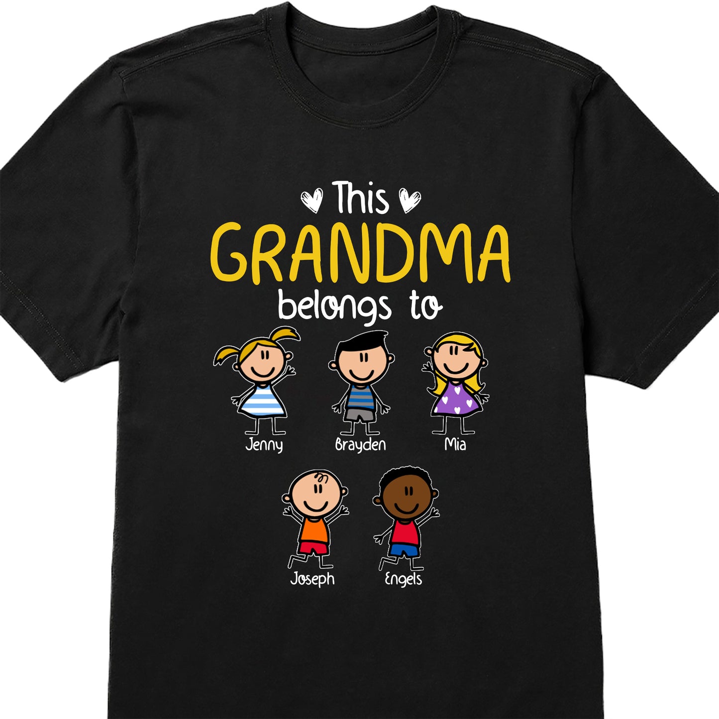 This Grandpa Belong To Cartoon Children - Personalized Custom Unisex T-shirt, Hoodie - FAM294_BBAS
