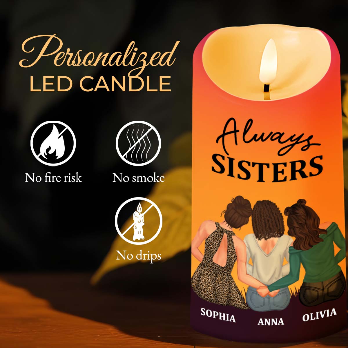 Always Sisters The Bond Between Us Forever Unity Candle