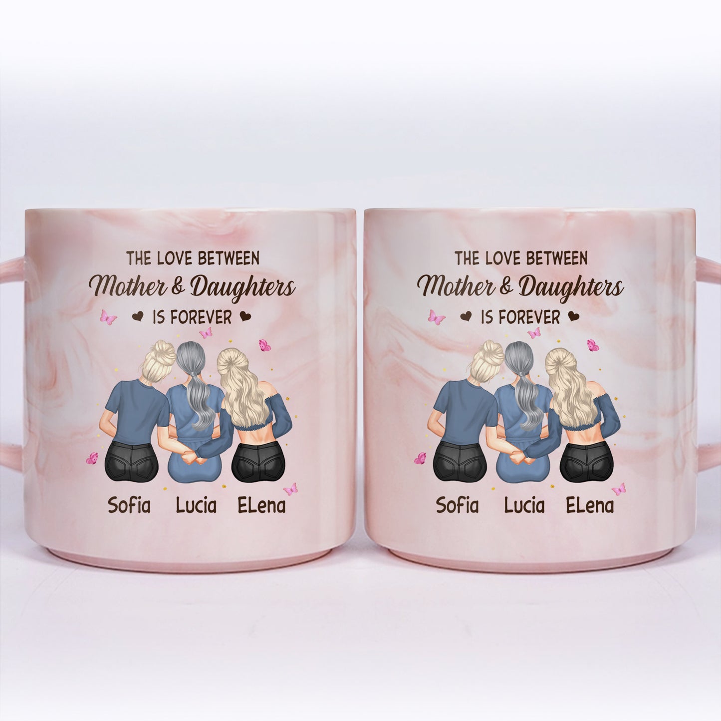 Love Between Mother And Daughters Forever Hearts And Butterflies