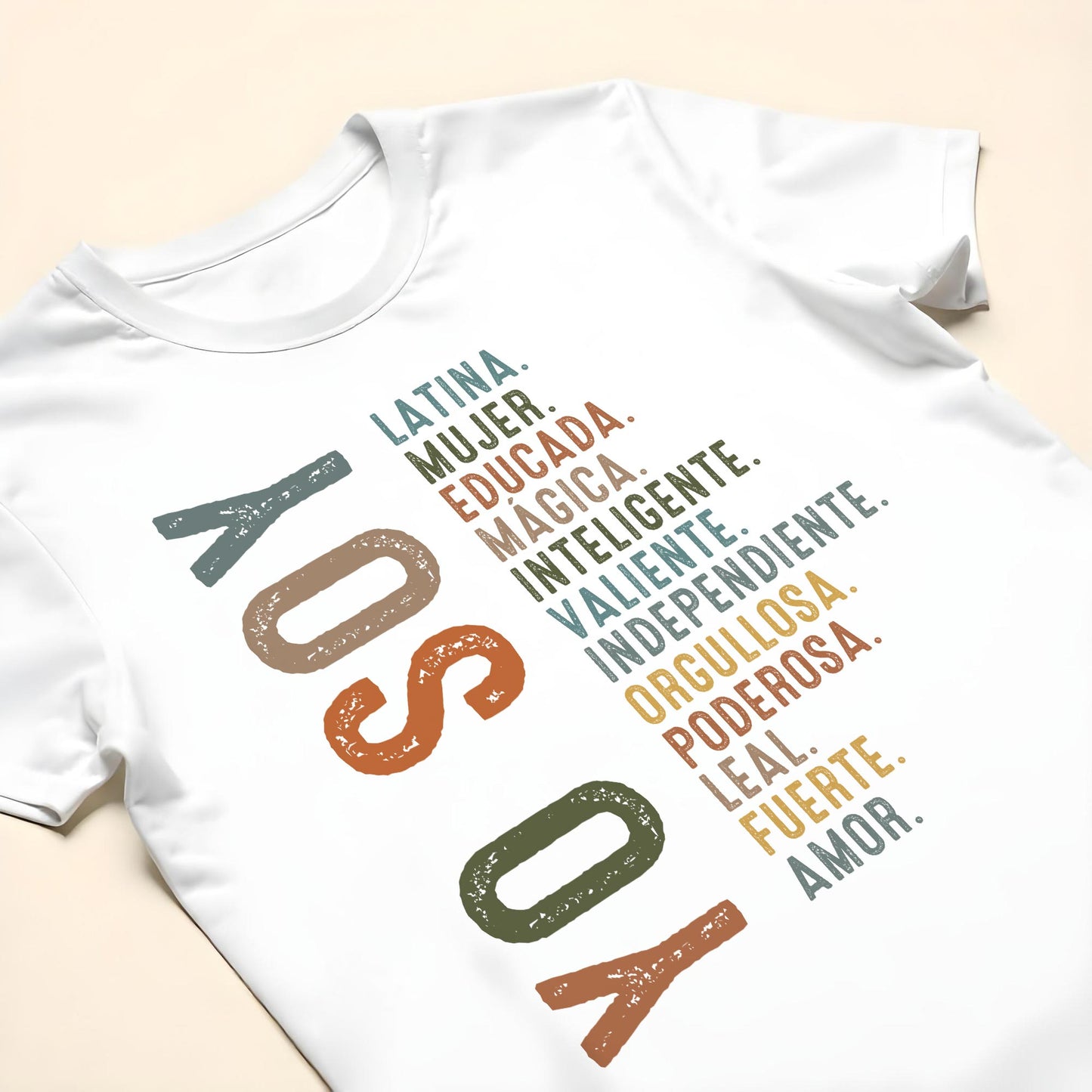 Latina. Mujer. Educada. Mágica. Inteligente. Valiente. Tee with Empowering Words