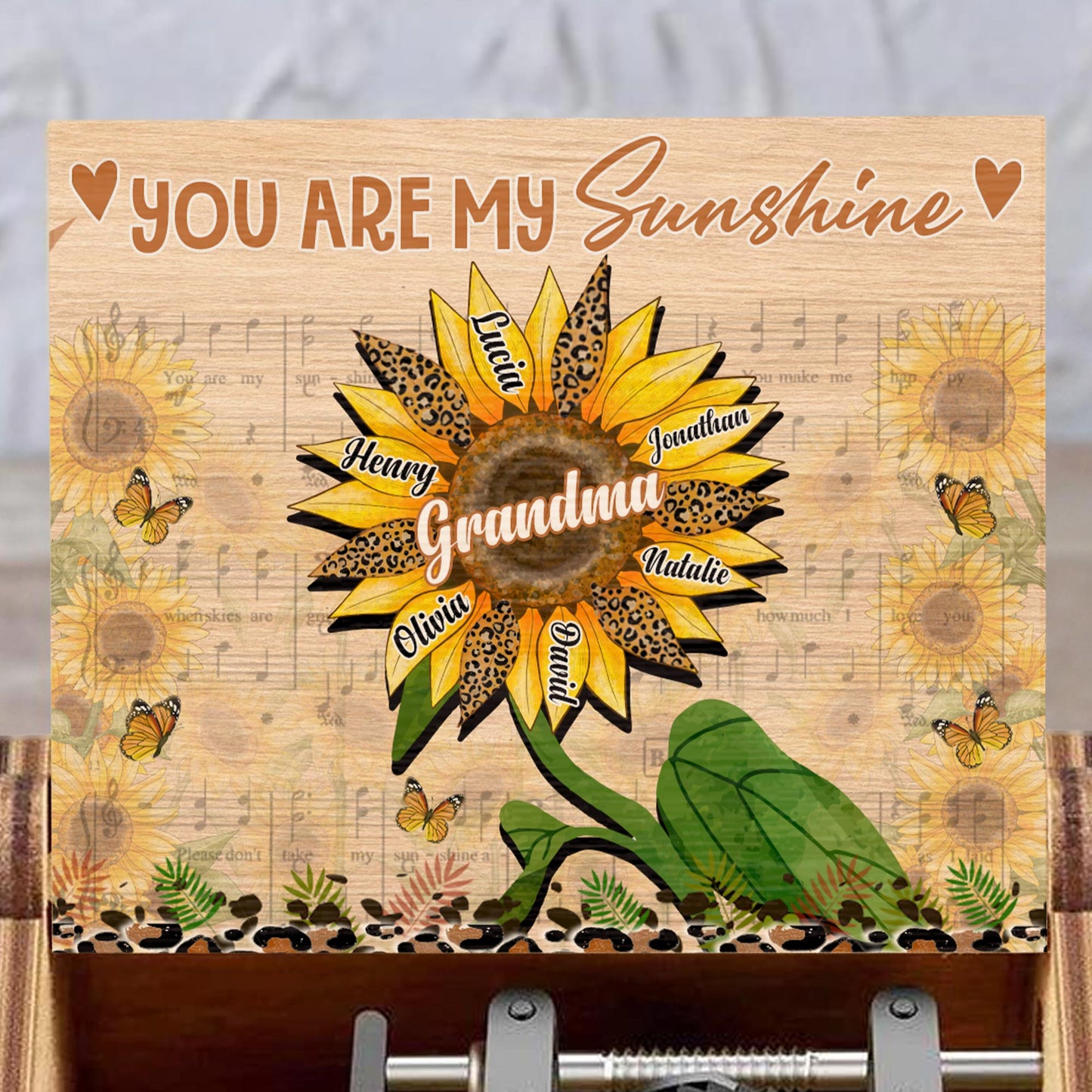 You Are My Sunshine, Sunflower and Musical Notes
