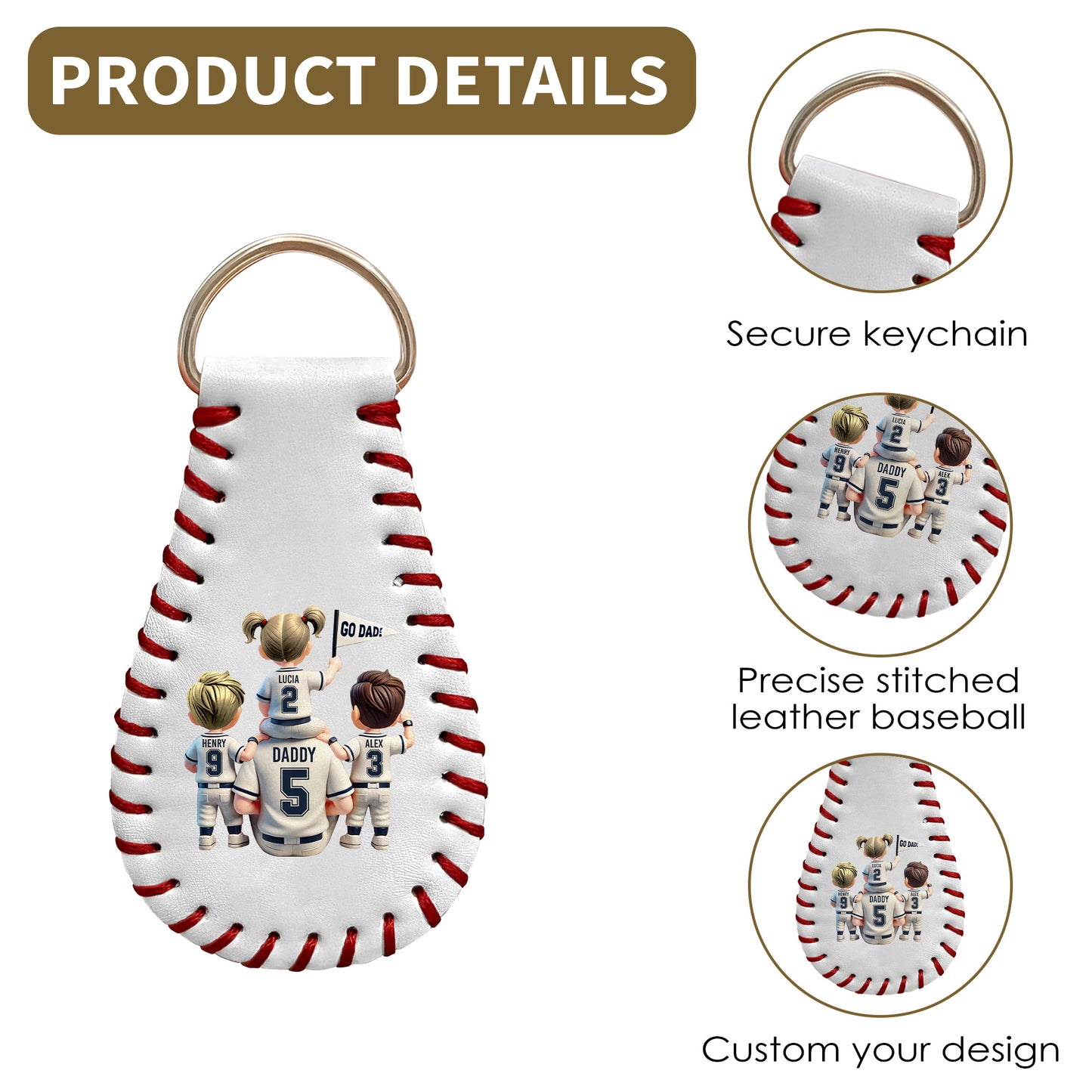 There's No Place Like Home, So Drive Safe Daddy, Baseball Design