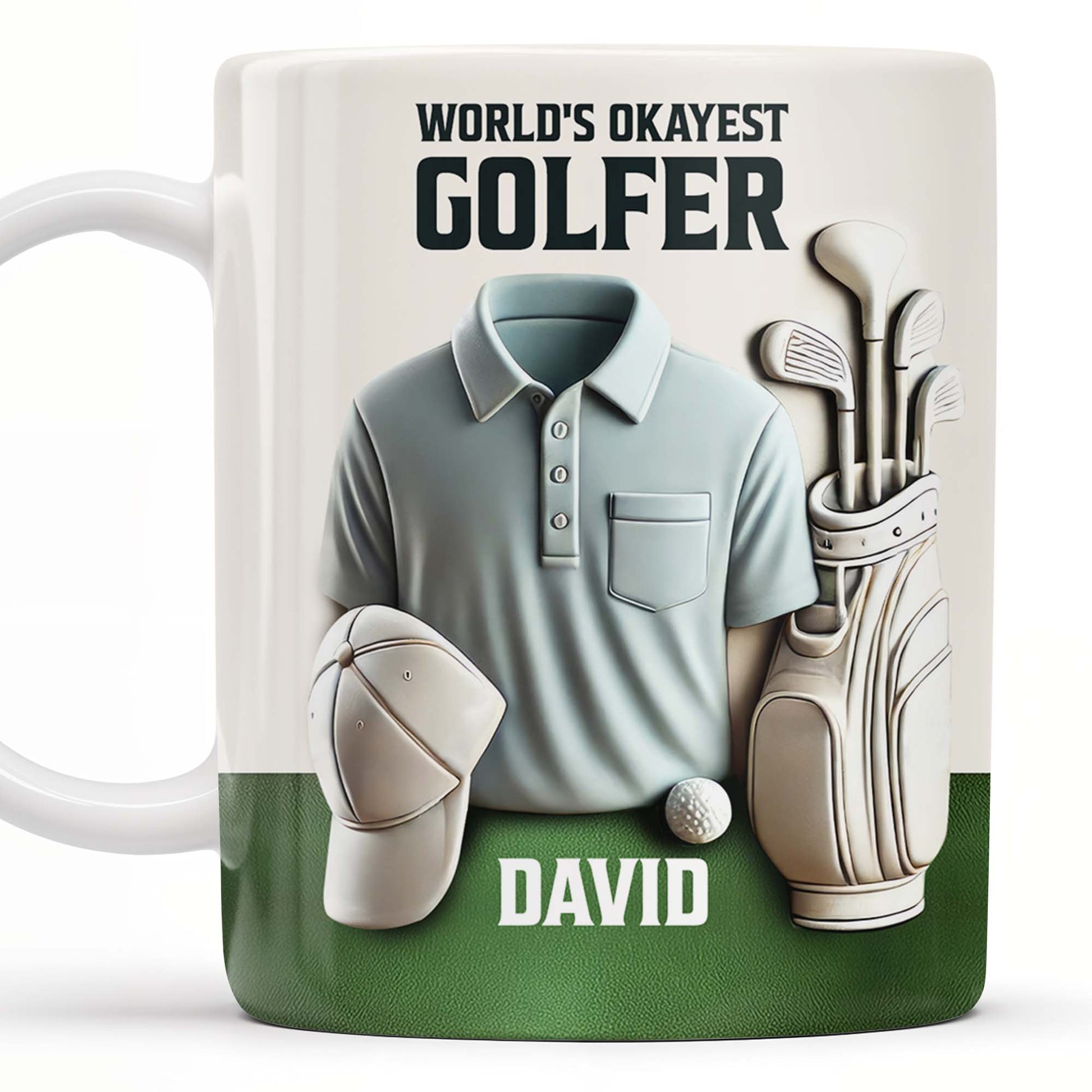 World's Okayest Golfer, Golf Shirt, Golf Clubs, Golf Cap