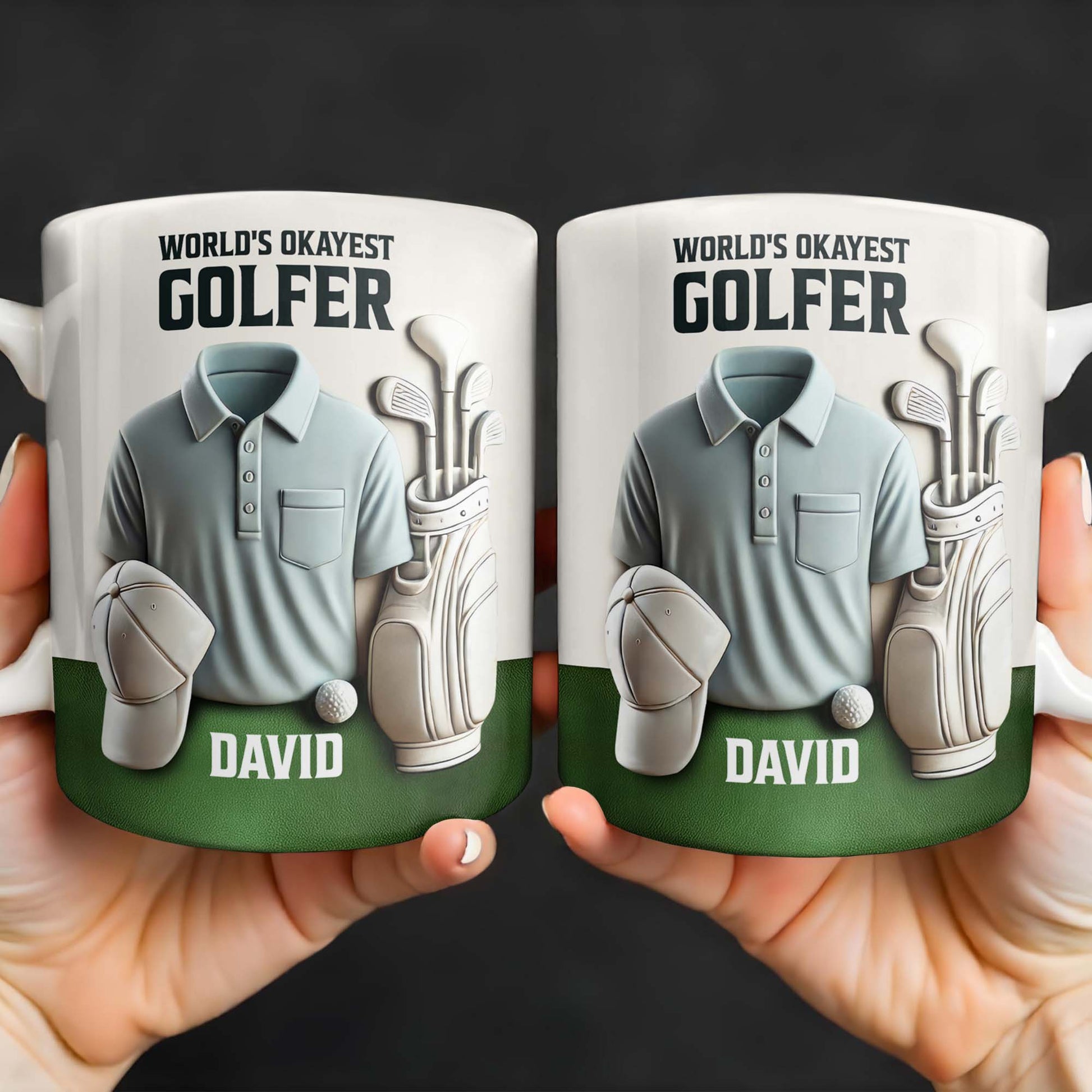 World's Okayest Golfer, Golf Shirt, Golf Clubs, Golf Cap