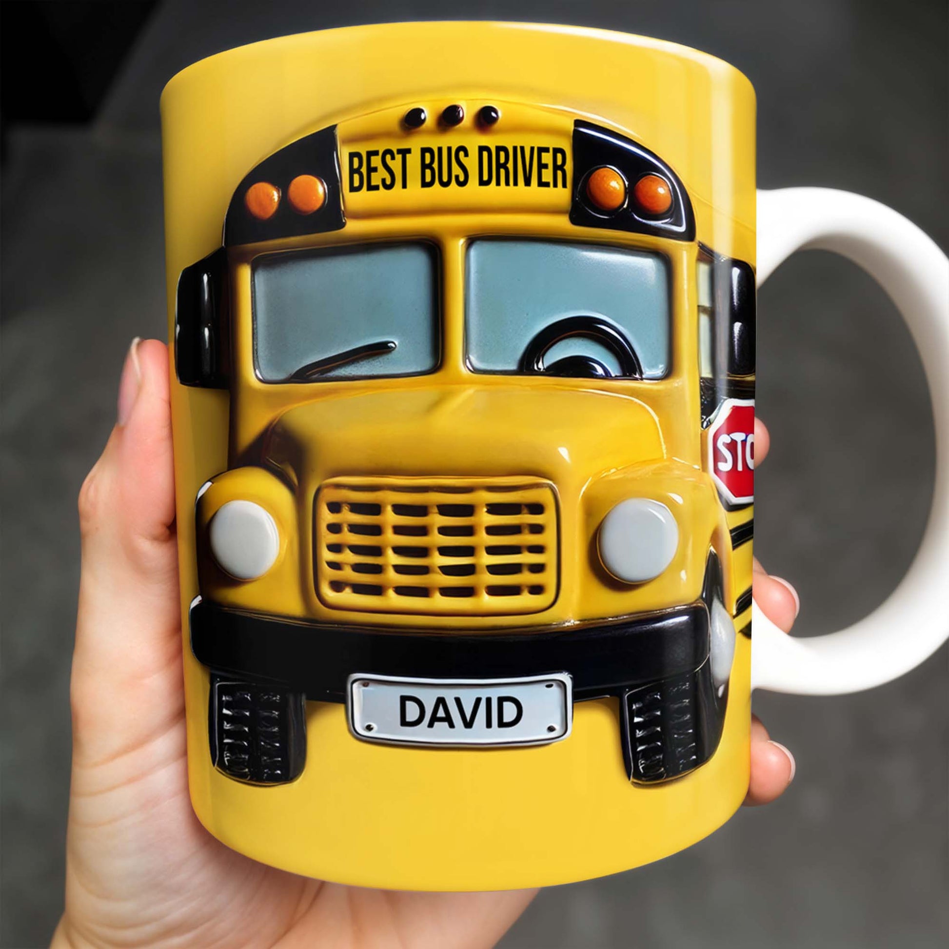 Best Bus Driver, School Bus And Stop Sign