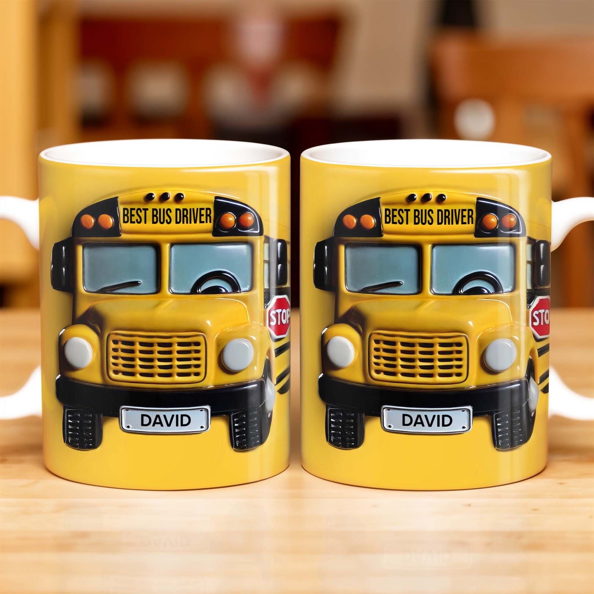 Best Bus Driver, School Bus And Stop Sign