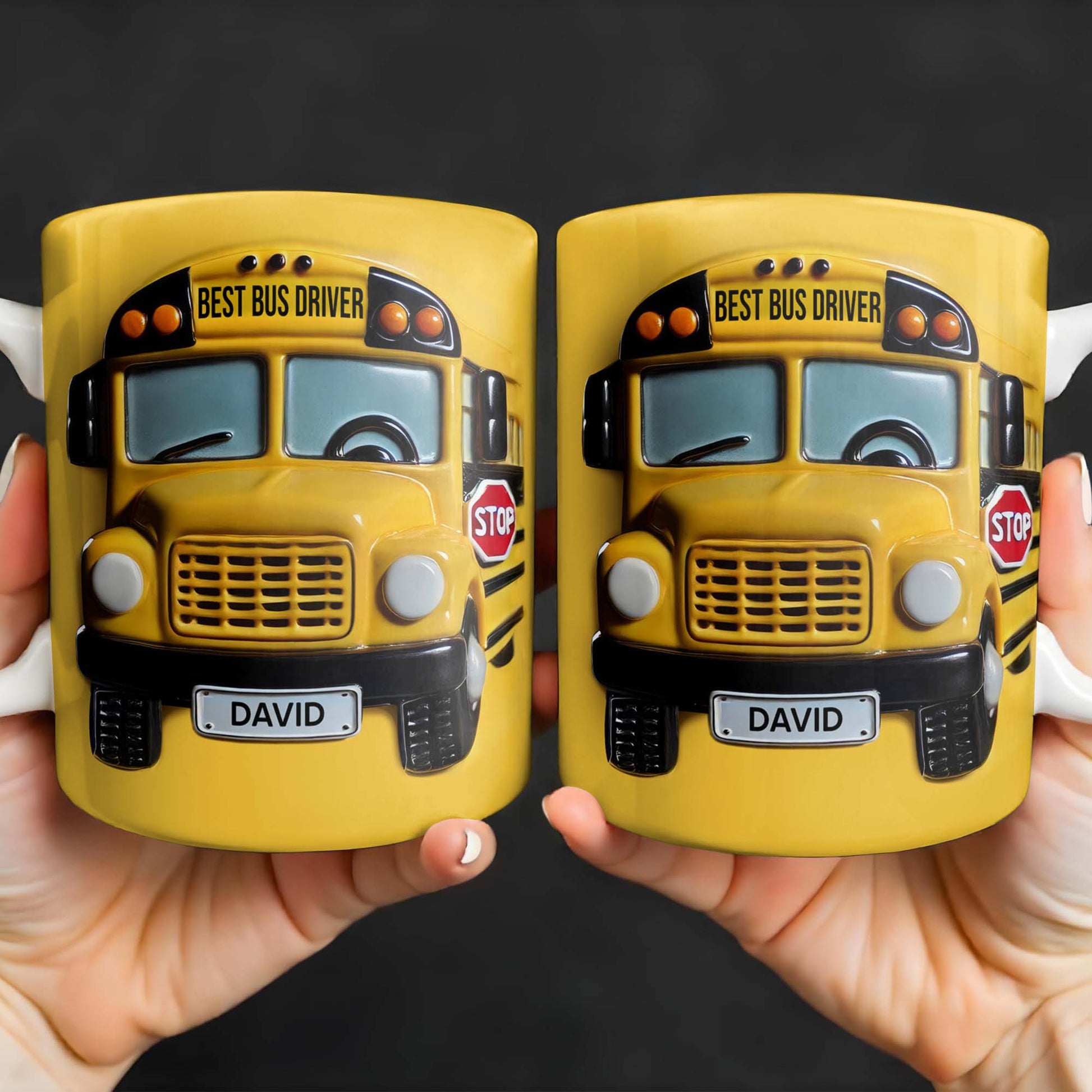 Best Bus Driver, School Bus And Stop Sign