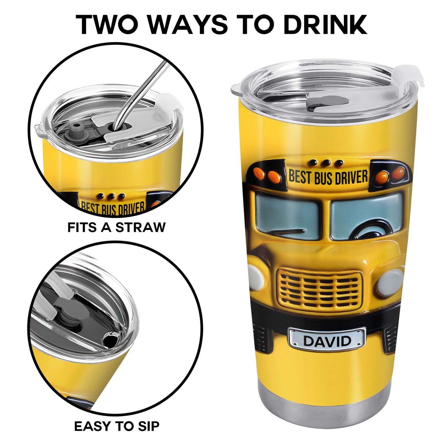 Best Bus Driver Stainless Steel Tumbler