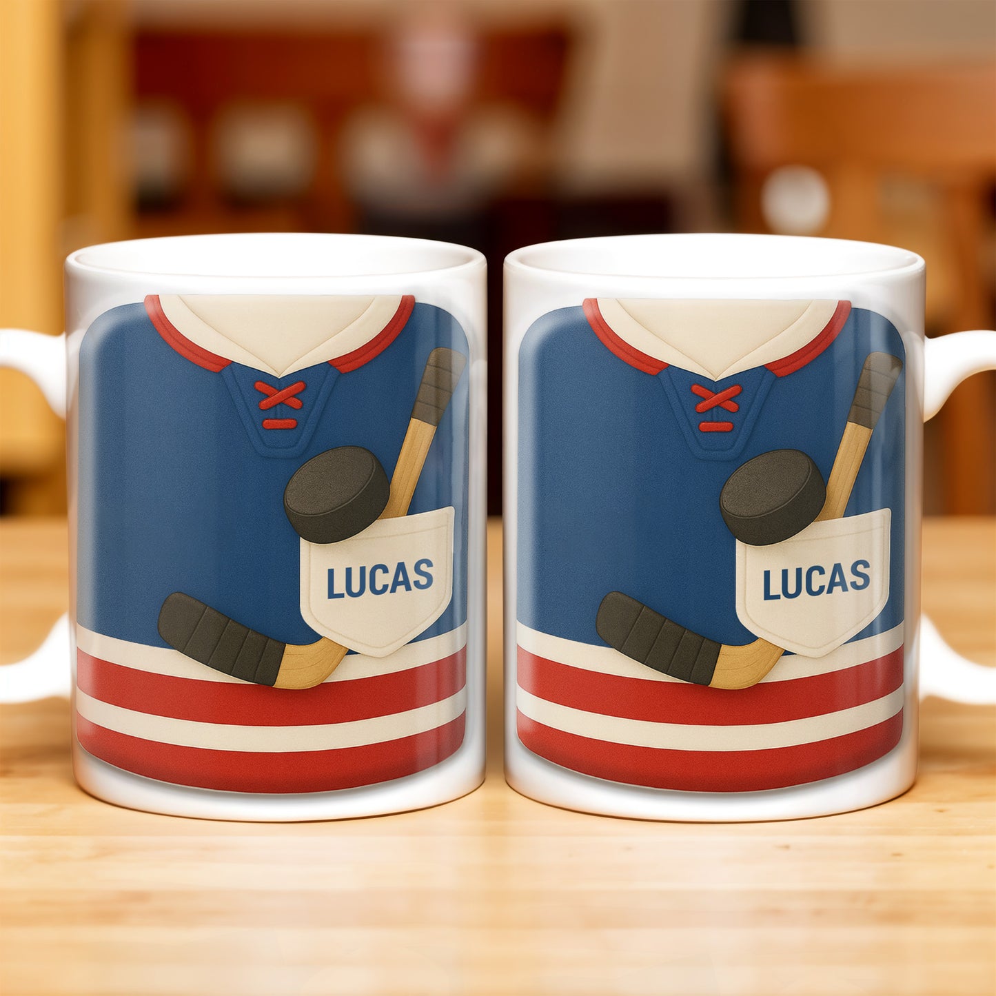 Customize Your Hockey Jersey Mug With Your Name, Hockey Gear