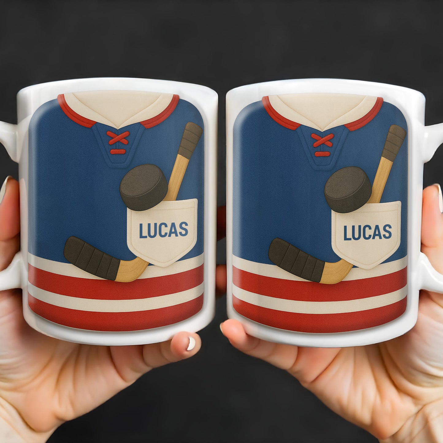 Customize Your Hockey Jersey Mug With Your Name, Hockey Gear
