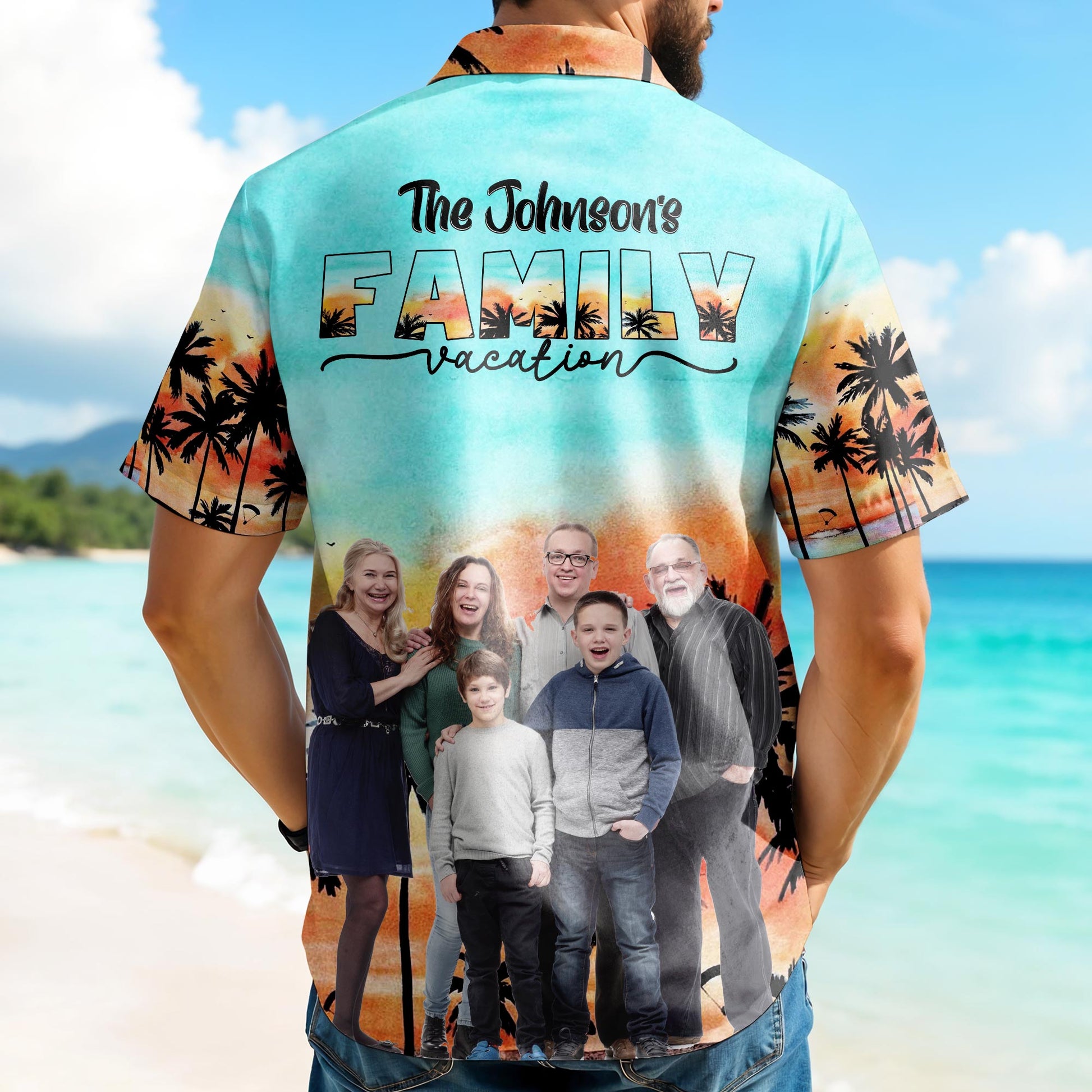 Tropical Palm Trees Sunset Design