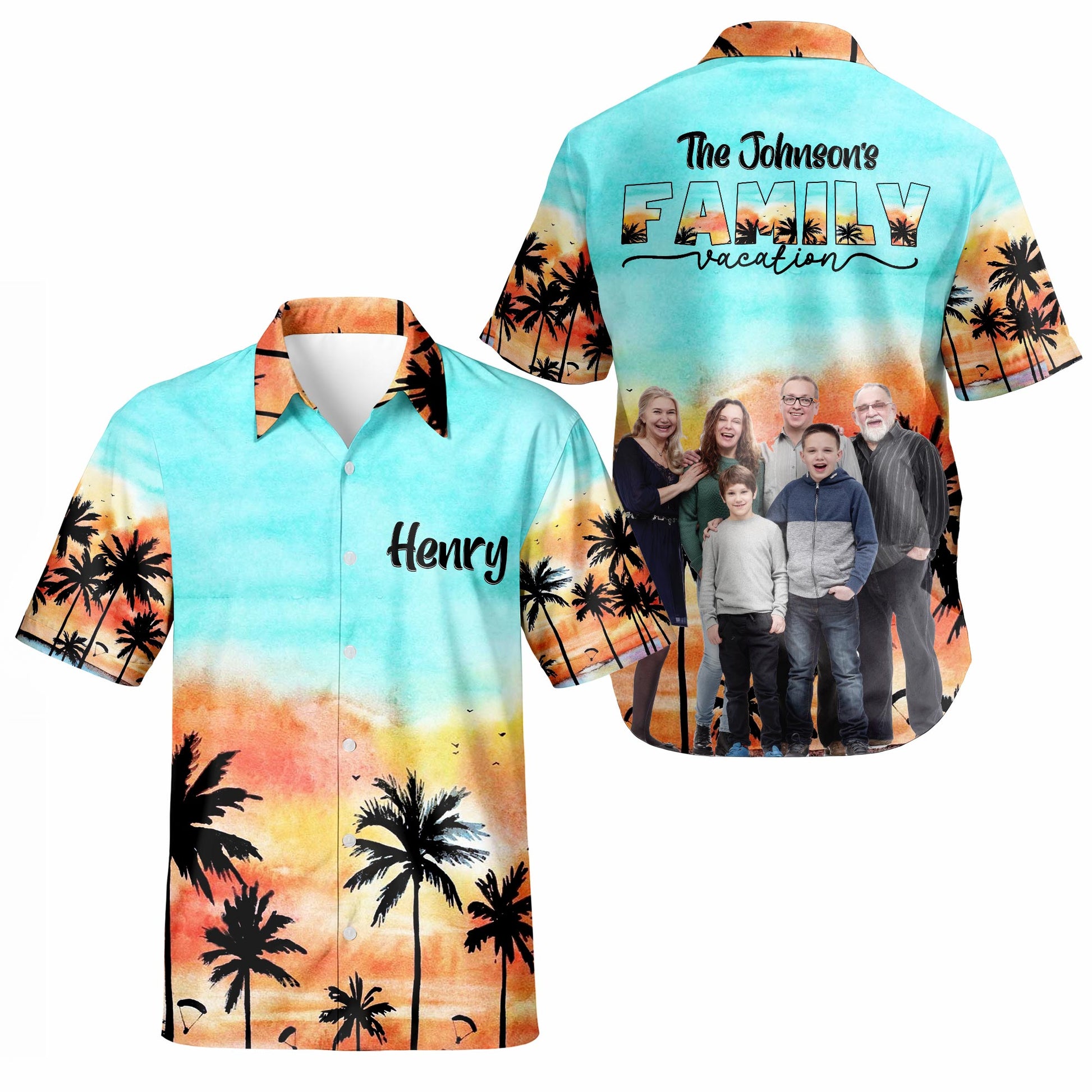 Tropical Palm Trees Sunset Design