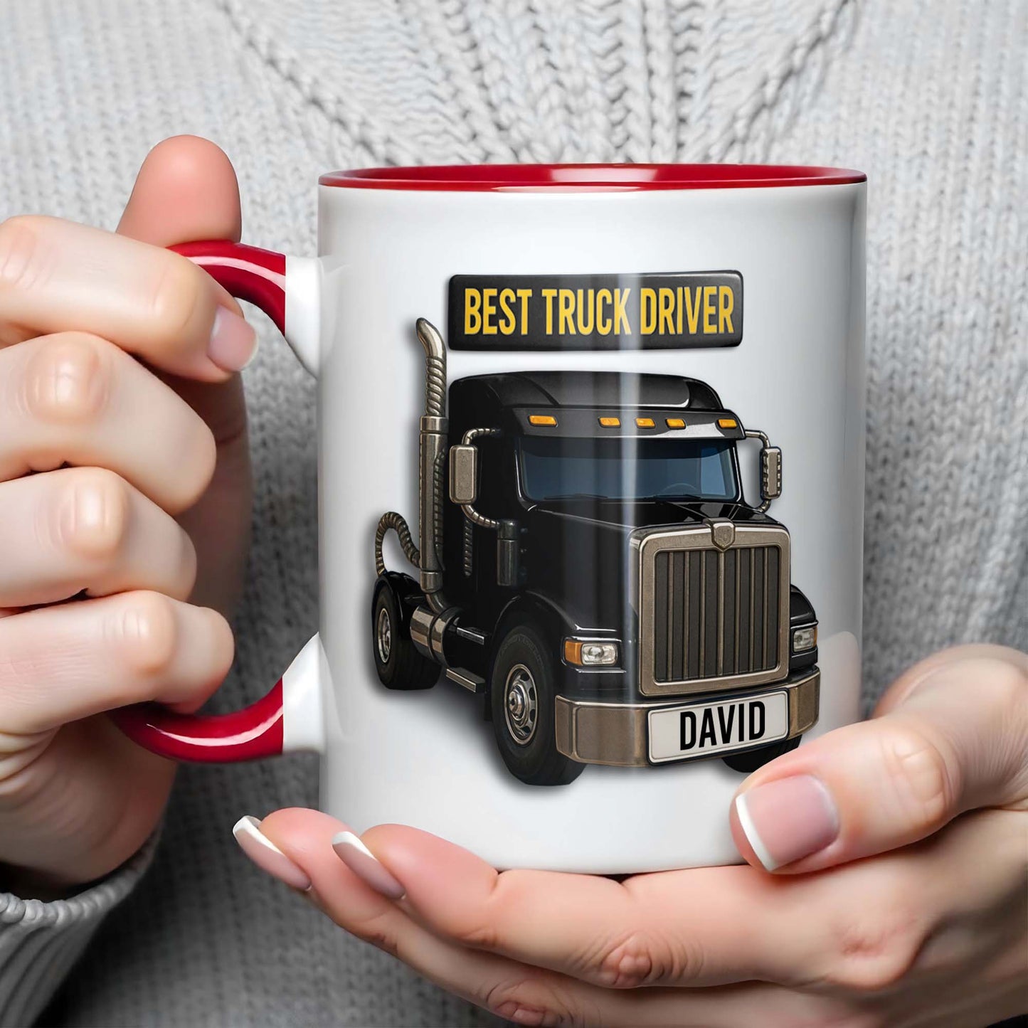 Best Truck Driver Mug For A Special Truck Driver - Personalized Custom Accent Mug - FAM335_AMUG