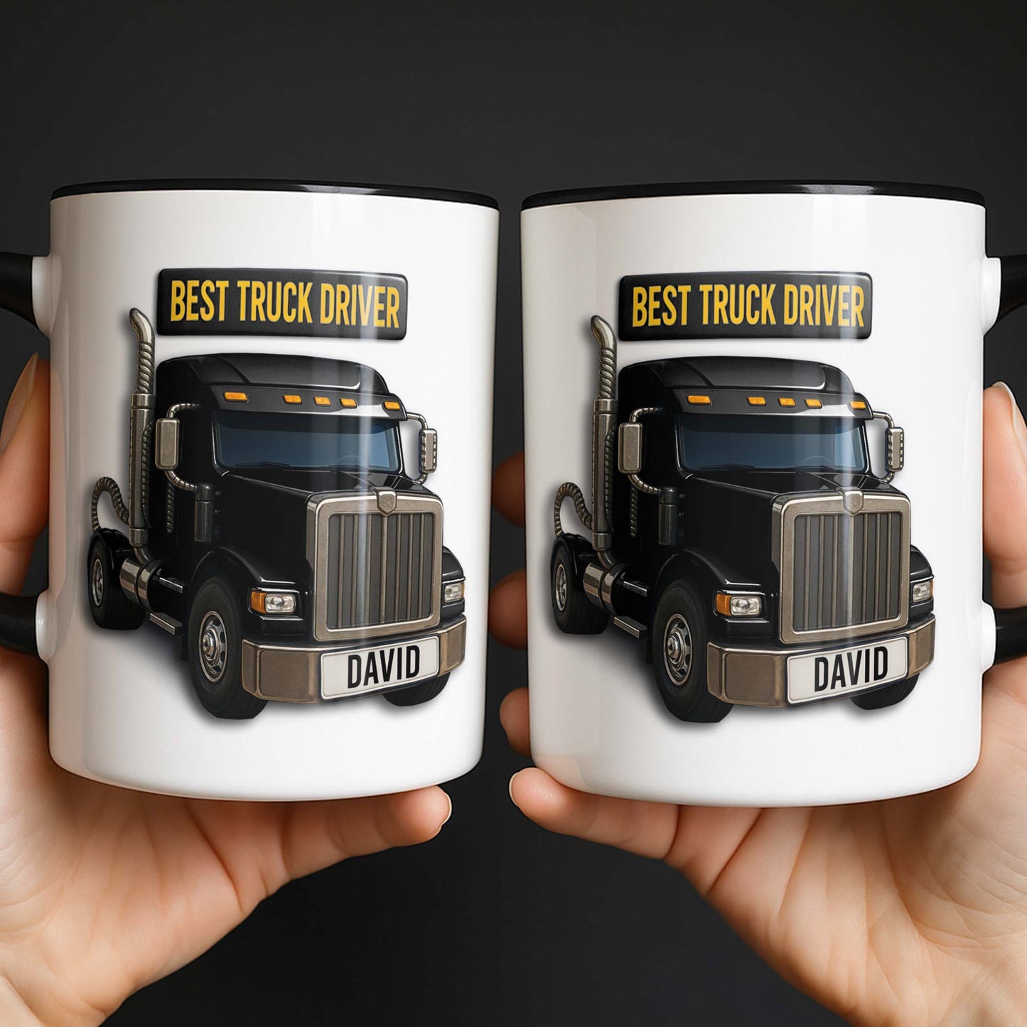 Best Truck Driver Mug For A Special Truck Driver - Personalized Custom Accent Mug - FAM335_AMUG
