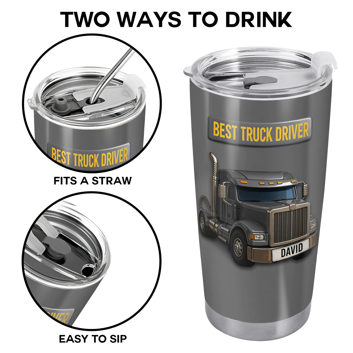 Best Truck Driver Stainless Steel Tumbler