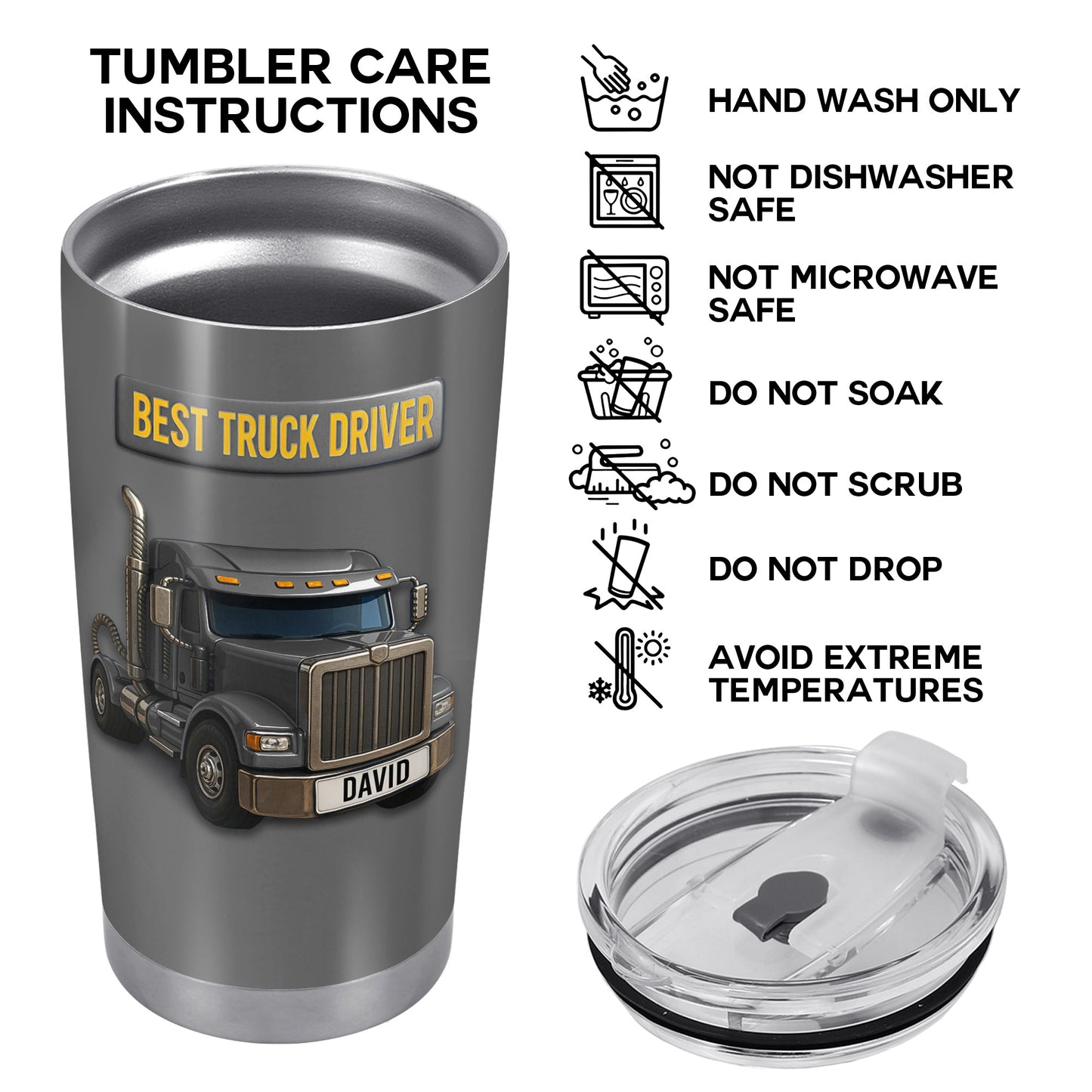 Best Truck Driver Stainless Steel Tumbler