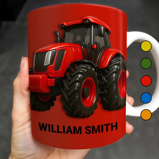 Red Tractor Custom Coffee Mug