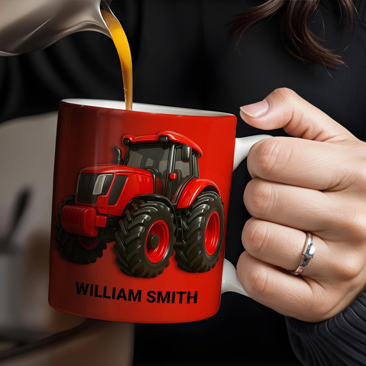 Red Tractor Custom Coffee Mug
