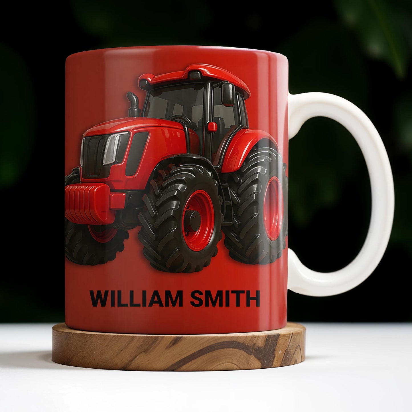 Red Tractor Custom Coffee Mug