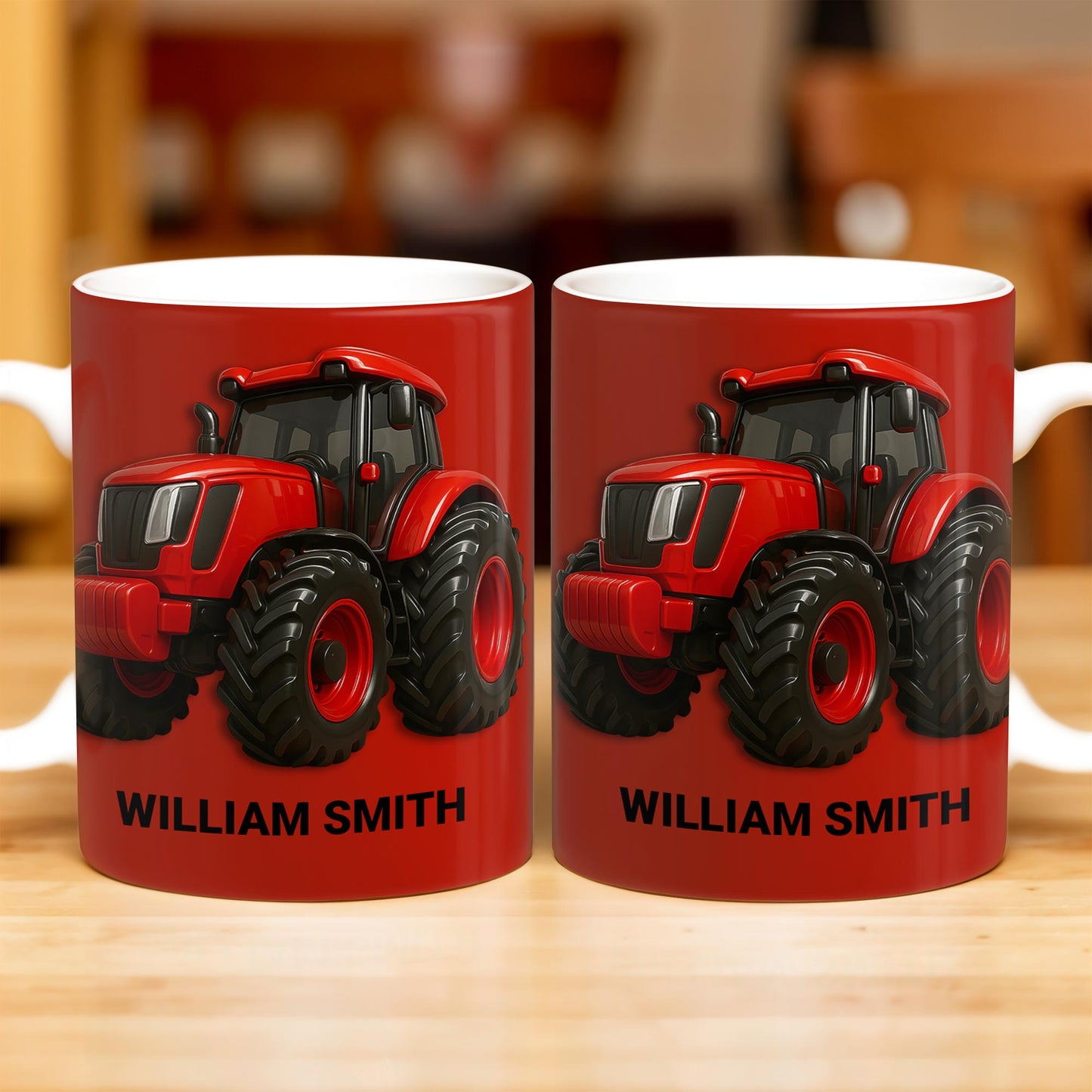 Red Tractor Custom Coffee Mug