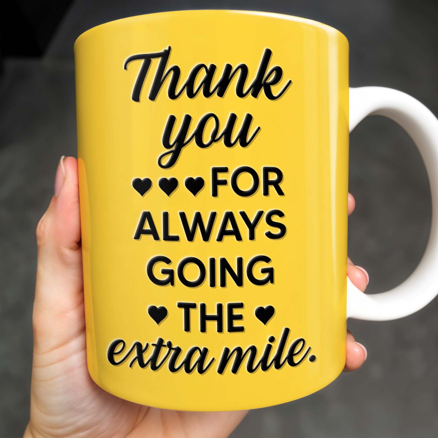 Thank You For Always Going The Extra Mile, School Bus and Hearts