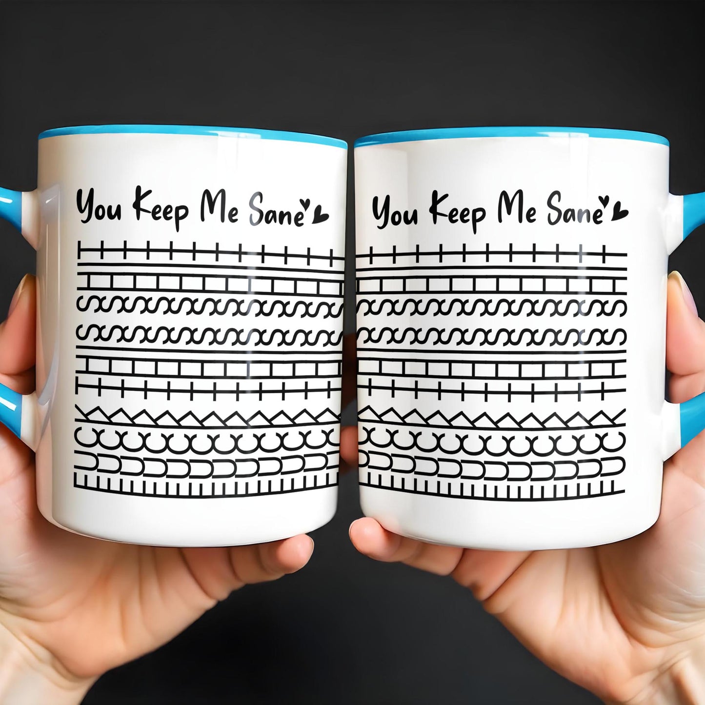 You Keep Me Sane With Simple Line Patterns