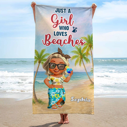 Just A Girl Who Loves Beaches With Palm Trees