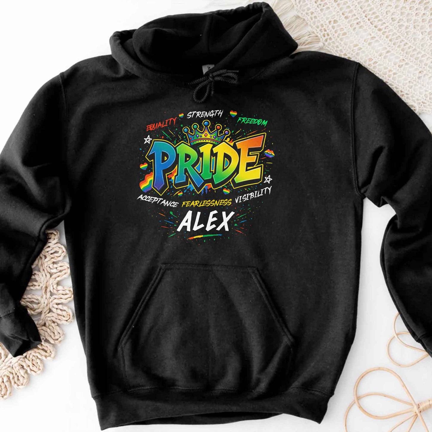 Equality Strength Freedom Pride Acceptance Fearlessness Visibility