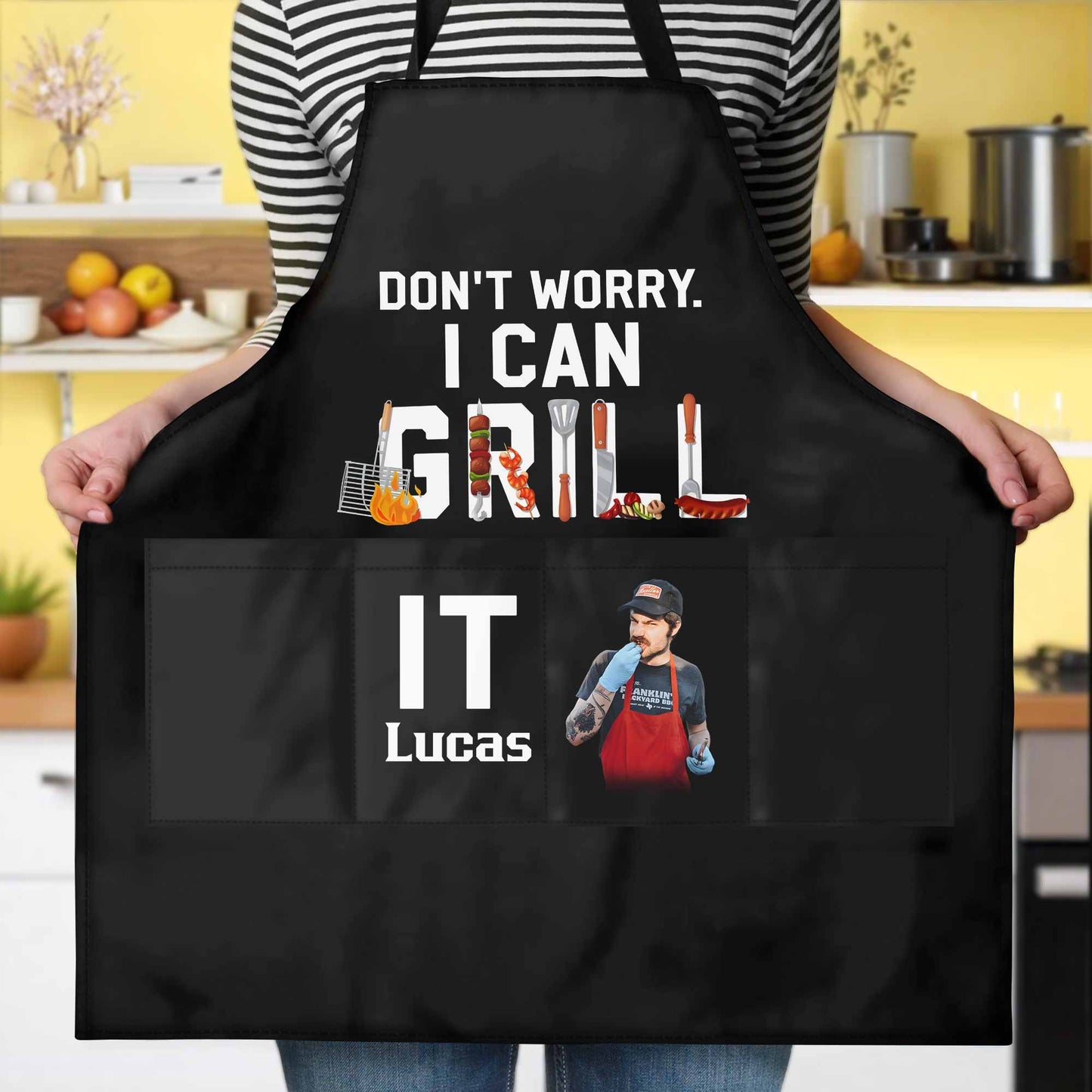 Don't Worry I Can Grill It, Featuring BBQ Tools And Foods