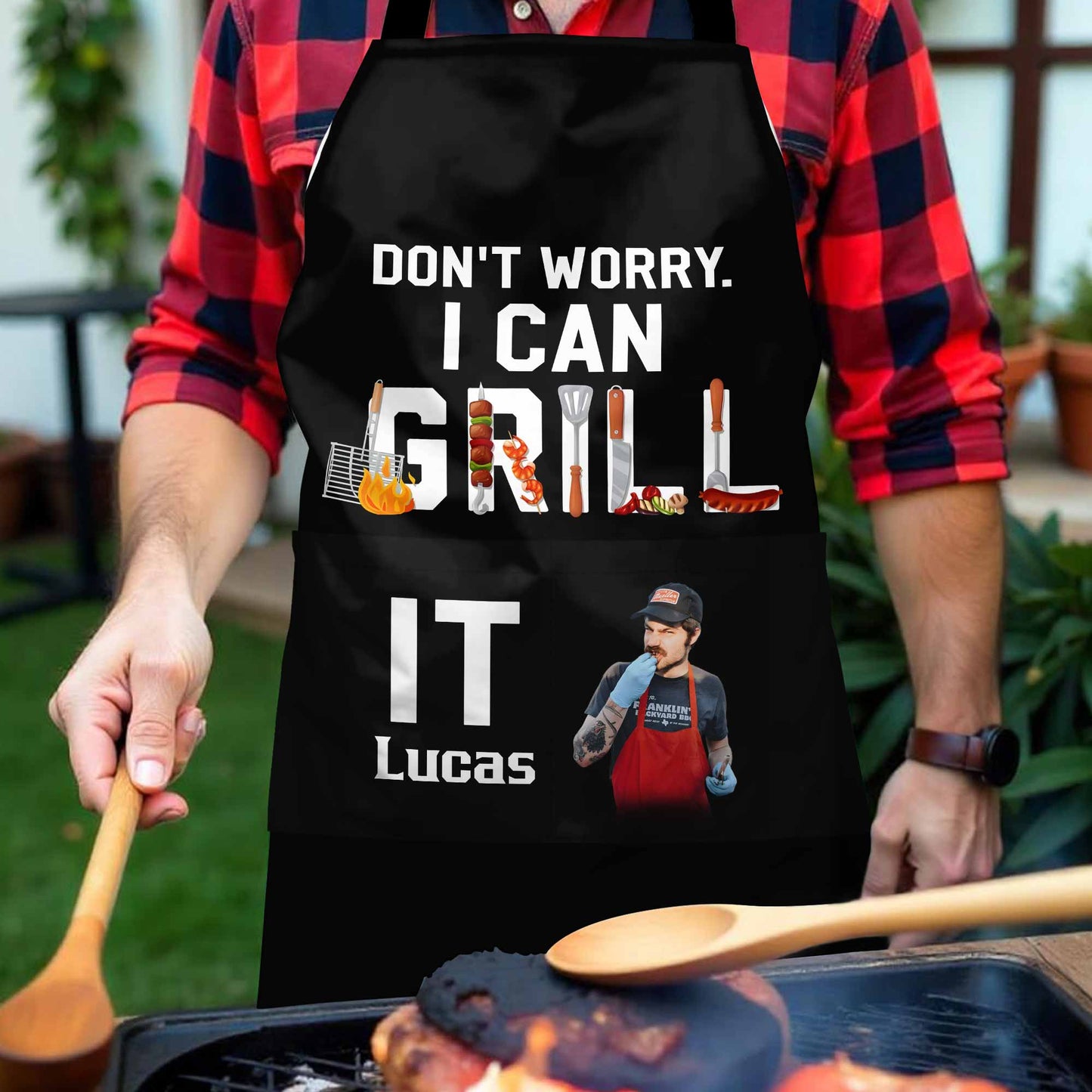 Don't Worry I Can Grill It, Featuring BBQ Tools And Foods