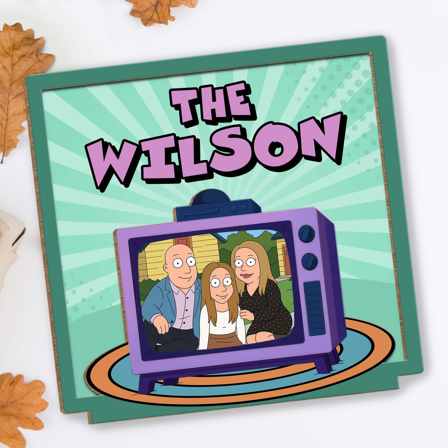 The Wilson, Cartoon Family On Vintage Television