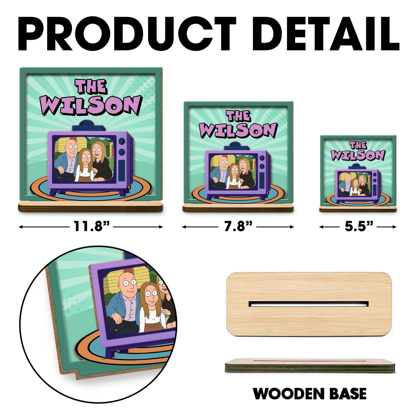 The Wilson, Cartoon Family On Vintage Television