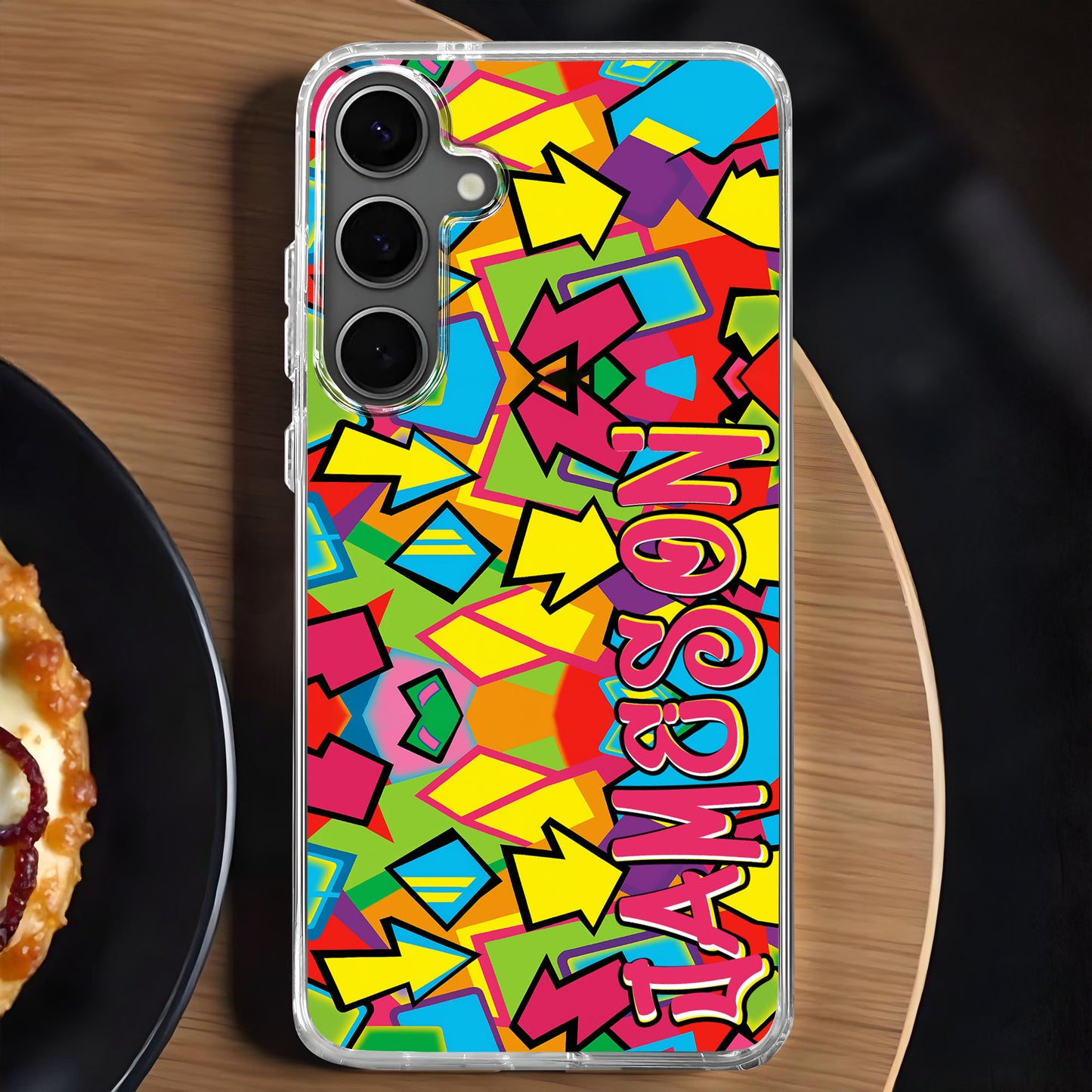 Vibrant Retro 90s Style With Geometric Shapes