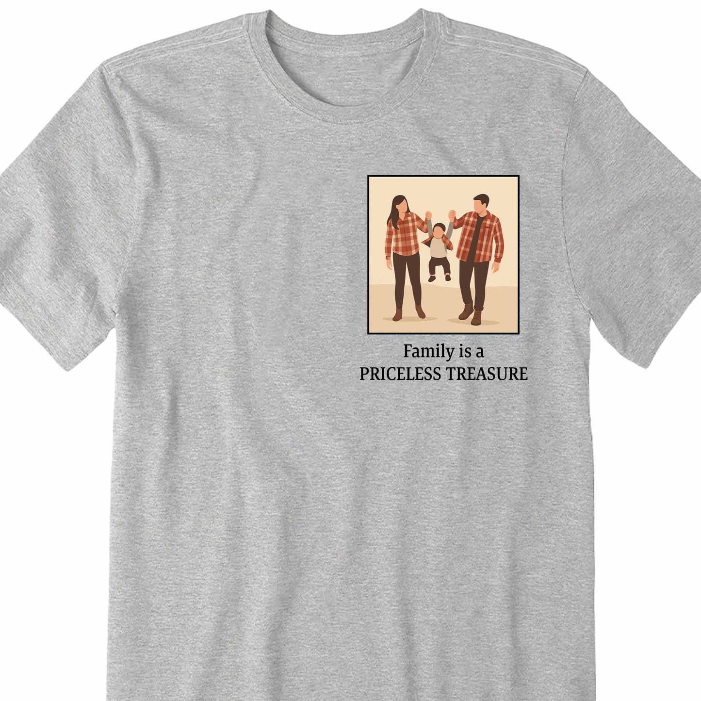 Family Is A Priceless Treasure T-Shirt - Personalized Custom Unisex T-shirt, Hoodie - FAM406_WBAS