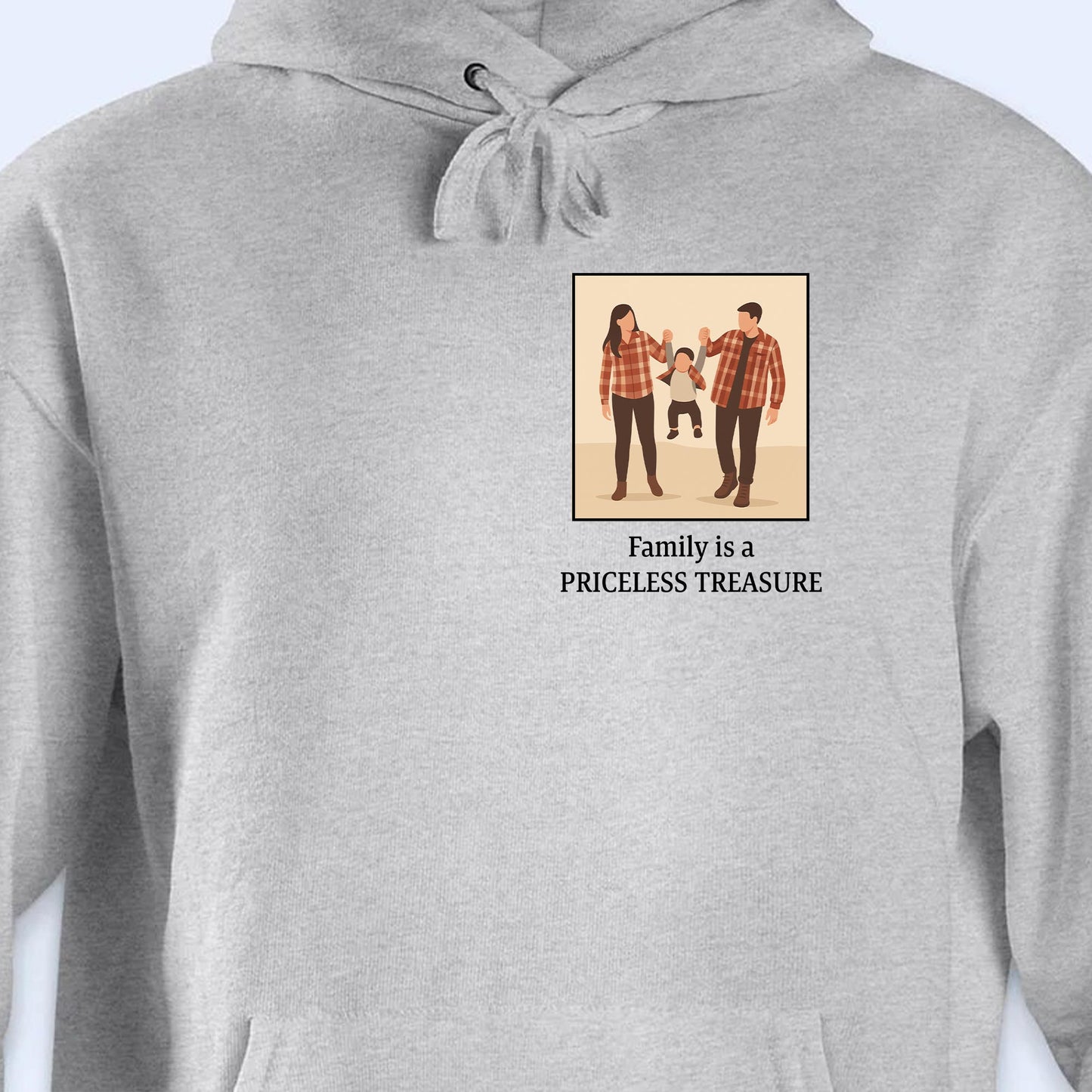 Family Is A Priceless Treasure T-Shirt - Personalized Custom Unisex T-shirt, Hoodie - FAM406_WBAS