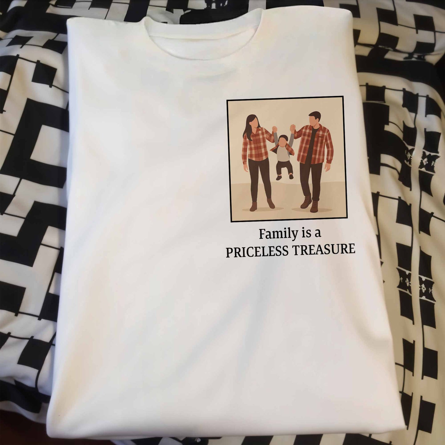 Family Is A Priceless Treasure T-Shirt - Personalized Custom Unisex T-shirt, Hoodie - FAM406_WBAS