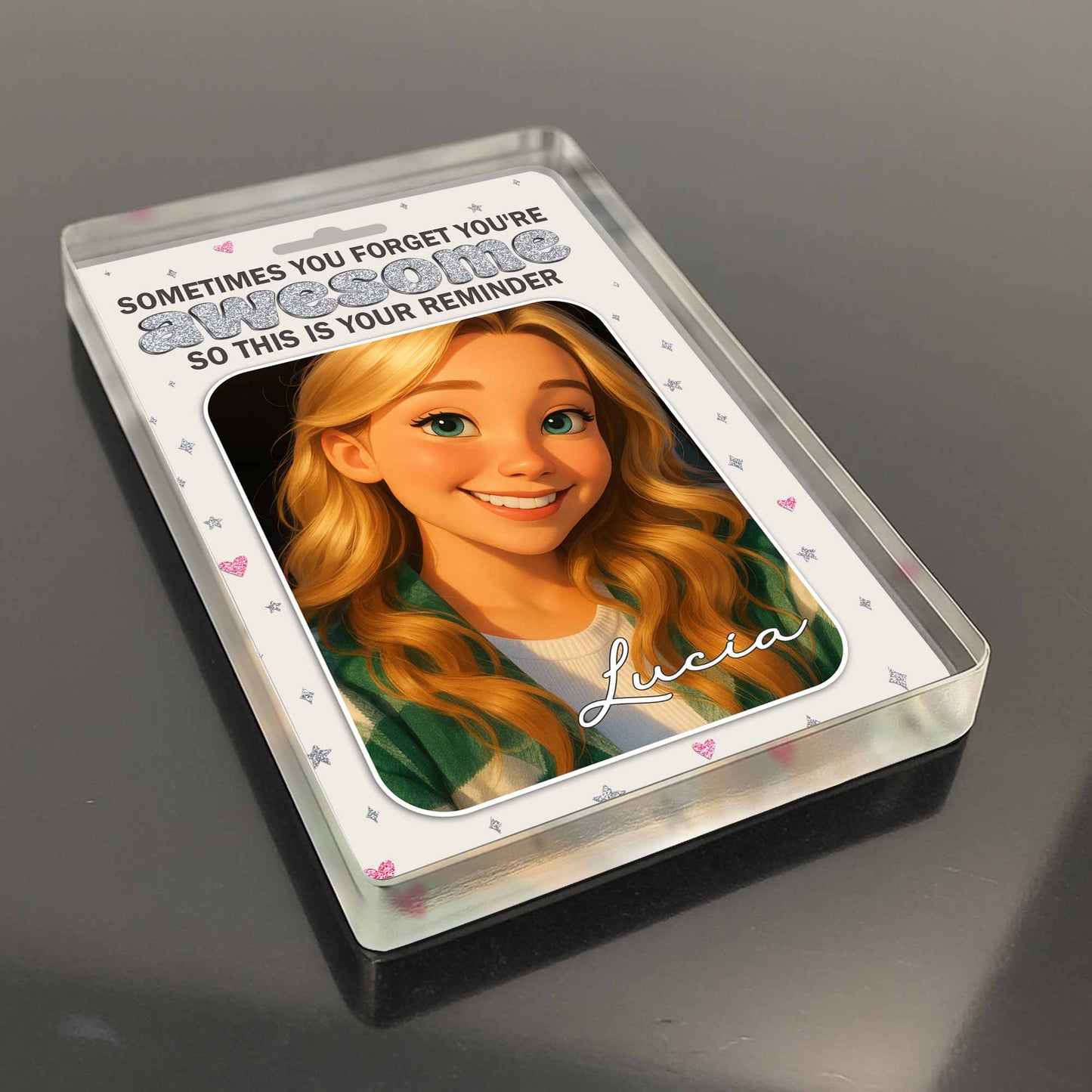 Sometimes You Forget You're Awesome, Animated Girl Portrait