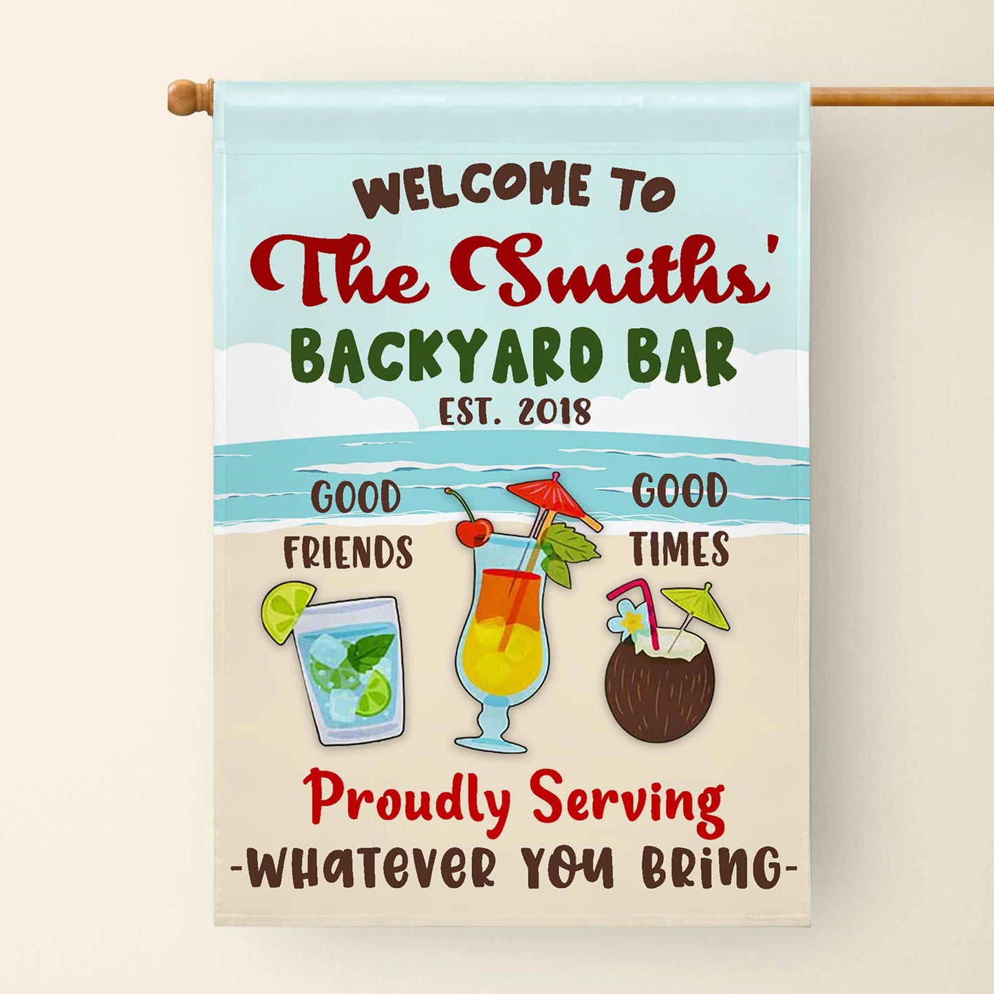 Welcome To The Backyard Bar, Proudly Serving Whatever You Bring