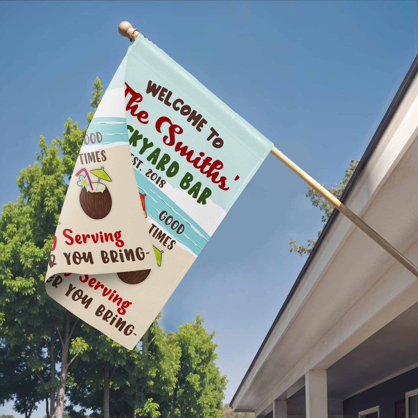 Welcome To The Backyard Bar, Proudly Serving Whatever You Bring