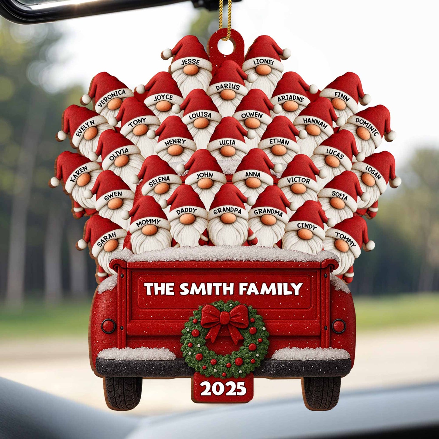 Celebrate Your Family This Holiday Season - Personalized Custom Wood Ornament, Custom Shaped - FAM458_WDO