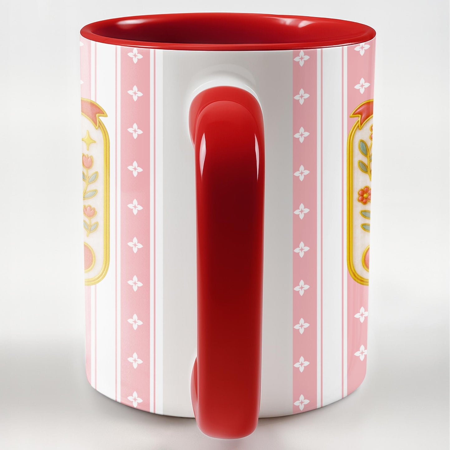 Magnifique signe du zodiaque Lion avec un élégant motif floral - Mug personnalisé - FAM467_AMUG