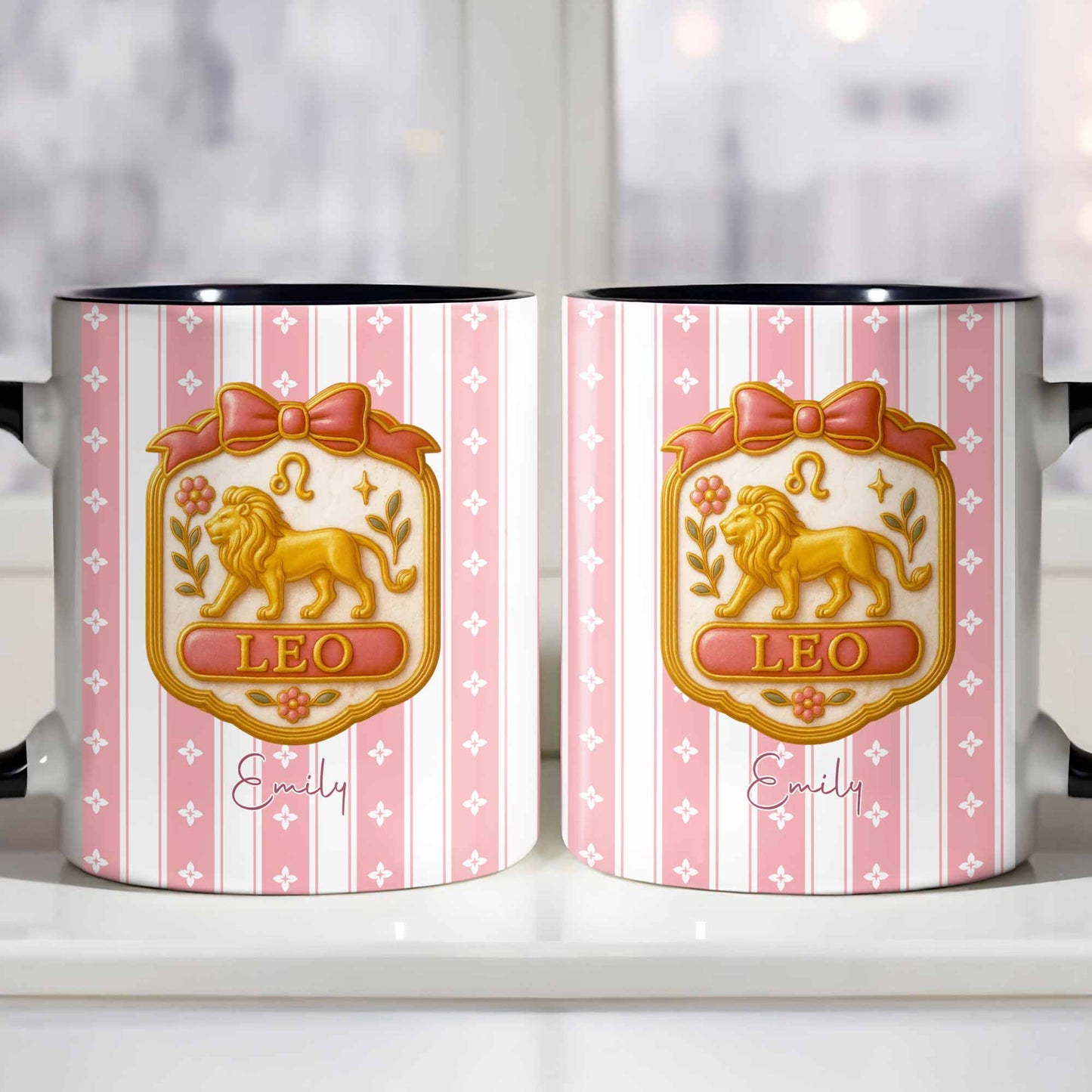 Beautiful Leo Zodiac Sign With Elegant Floral Design