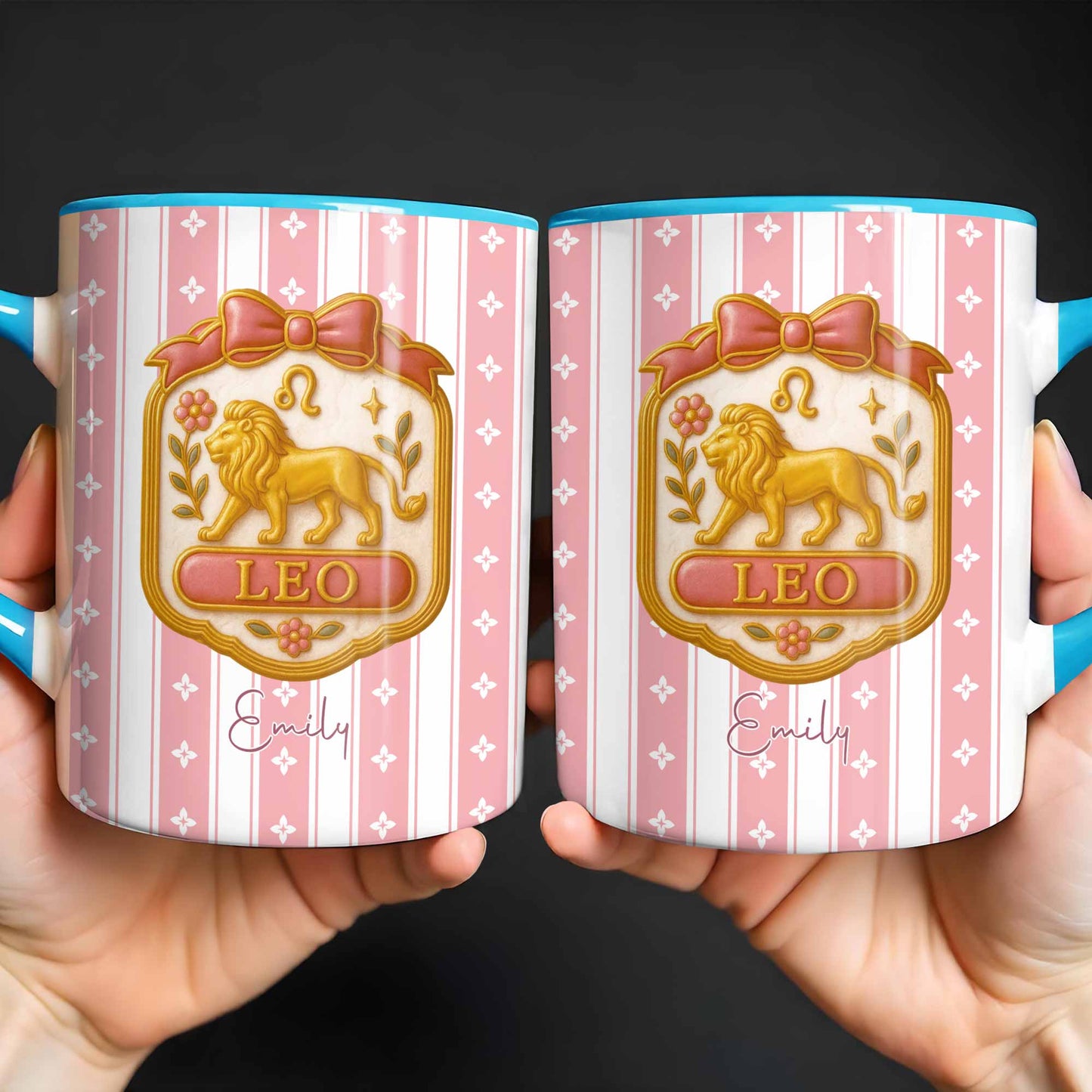 Beautiful Leo Zodiac Sign With Elegant Floral Design