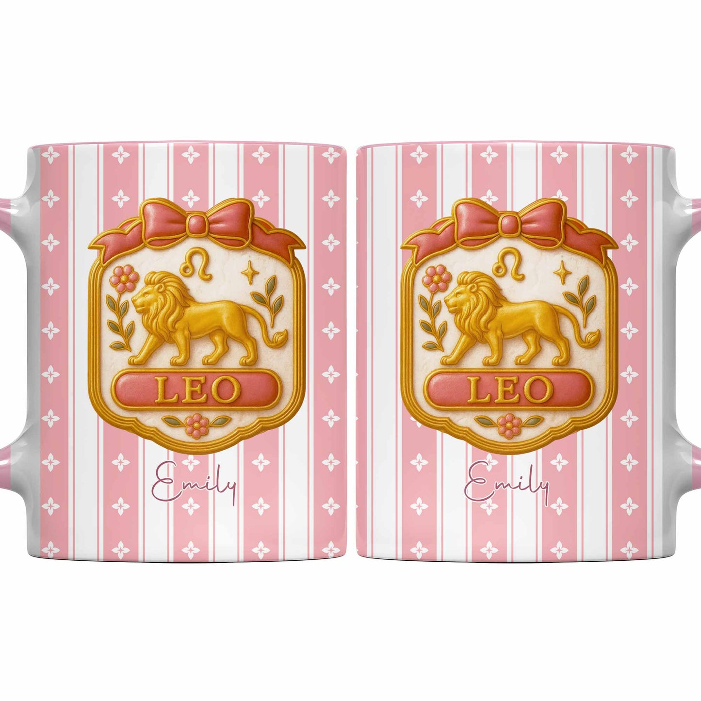 Beautiful Leo Zodiac Sign With Elegant Floral Design