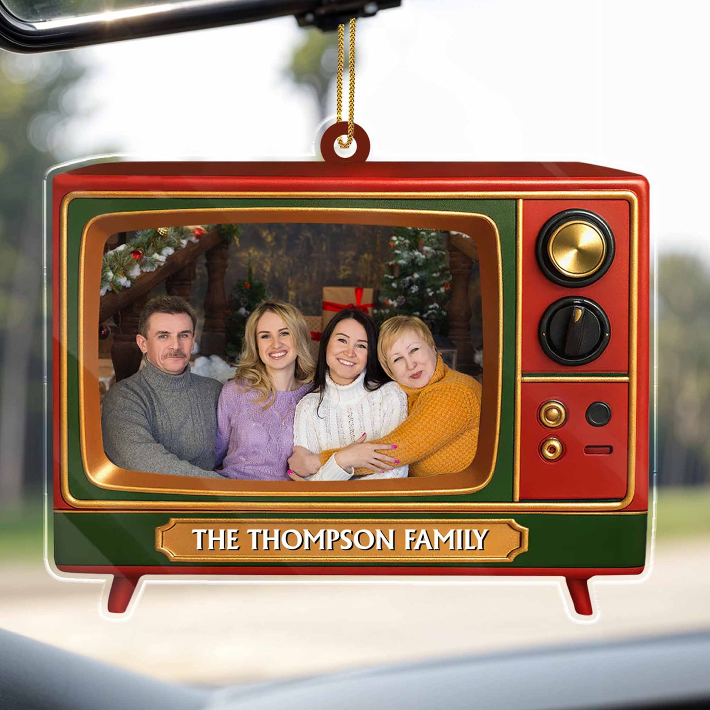 The Thompson Family Television Set Ornament