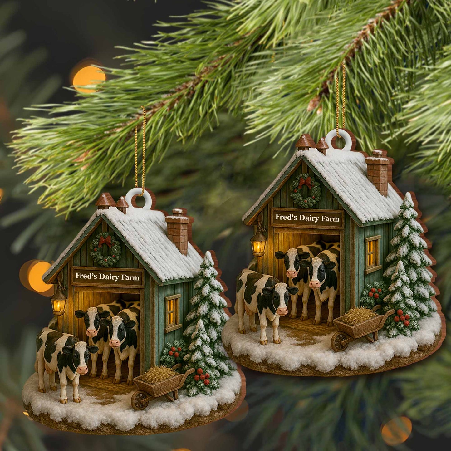 Cozy Winter Scene At Fred's Dairy Farm